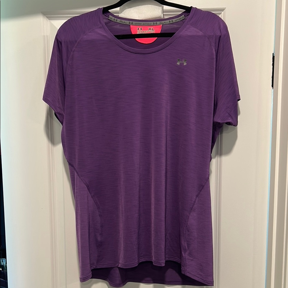Under Armour Ladies Short Sleeve Purple Tee